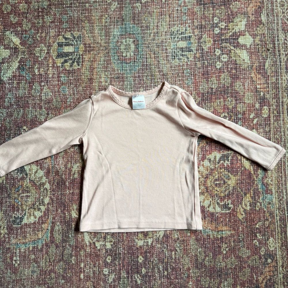 Hanna Andersson 2T Pima Cotton Long Sleeve Pink Shirt